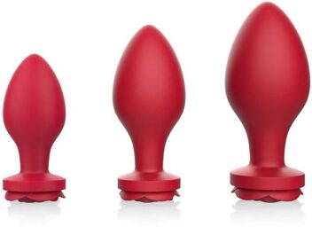 Lot de 3 Plugs Bijou Rosa Roses