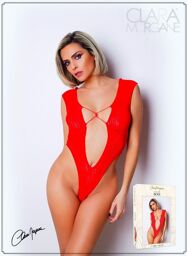 Body Rouge avec décolleté plongeant - Le Numéro 2 Rouge