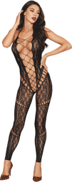 Bodystocking fantaisie noir Noir