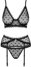 Ensemble 3 Piàces Dentelle Astralya Noir Noir