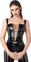 F365 Vixen Corset Top lacé Noir