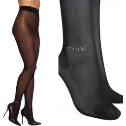 - Norless Sexy Collant Ouvert - Noir