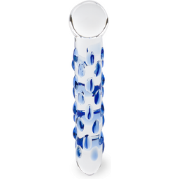 Gode godemichet en verre Rainfall gode vaginal ou anal homme ou femme - Bleu foncé