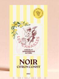 Tablette Aphrodisiaque Chocolat Noir citron confit - 100g