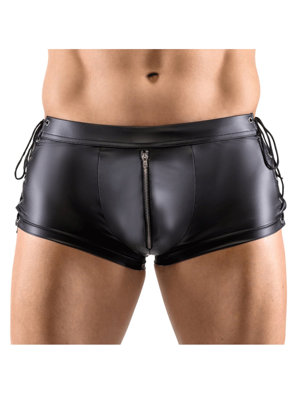 Boxer Lacets Wetlook Noir