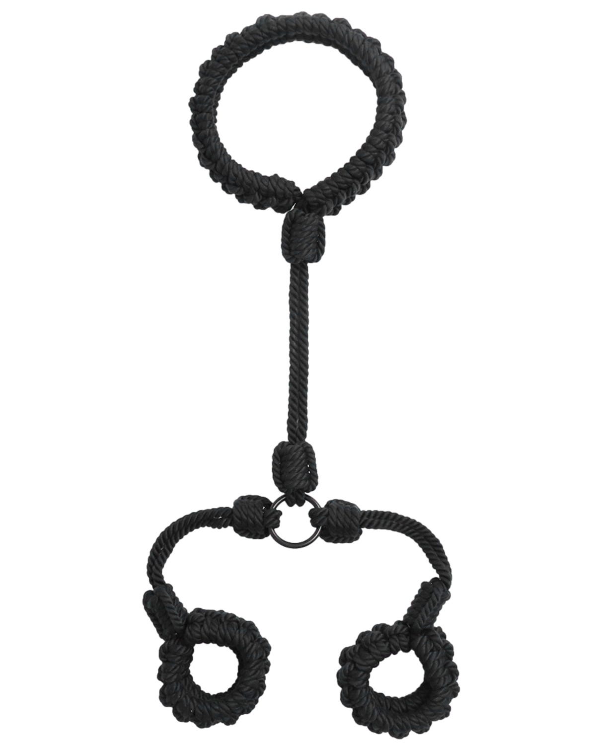 Kit BDSM Menottes Poignets et Collier en Corde Shibari