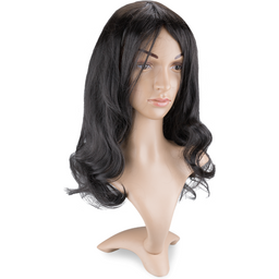 Perruque cheveux bruns mi-longs et ondulés