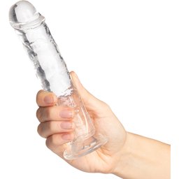 Gode Ventouse Réaliste Transparent 18 cm