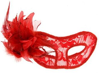 Masque la traviata rouge Rouge