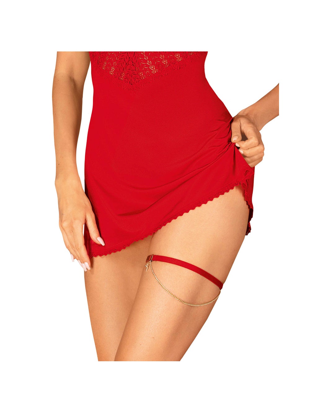 Jarretière Ingridia rouge