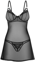 Euridia Nuisette et string - Noirs Noir