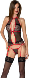 Ensemble corpete et tanga Satara Noir