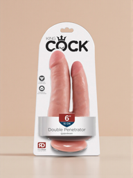 Gode Double Pénétration ventouse réaliste