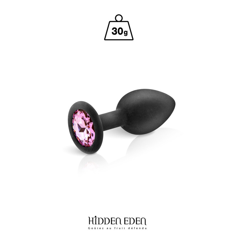 Plug bijou silicone noir S 30gr
