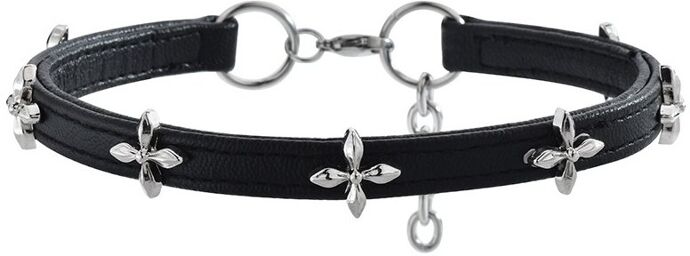 Collier Ras de cou fin Cross Flow Noir