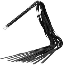 Flogger long en cuir doux pour jeux de domination
