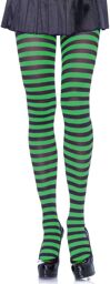 Collant Rayures 2 tons Noir et vert