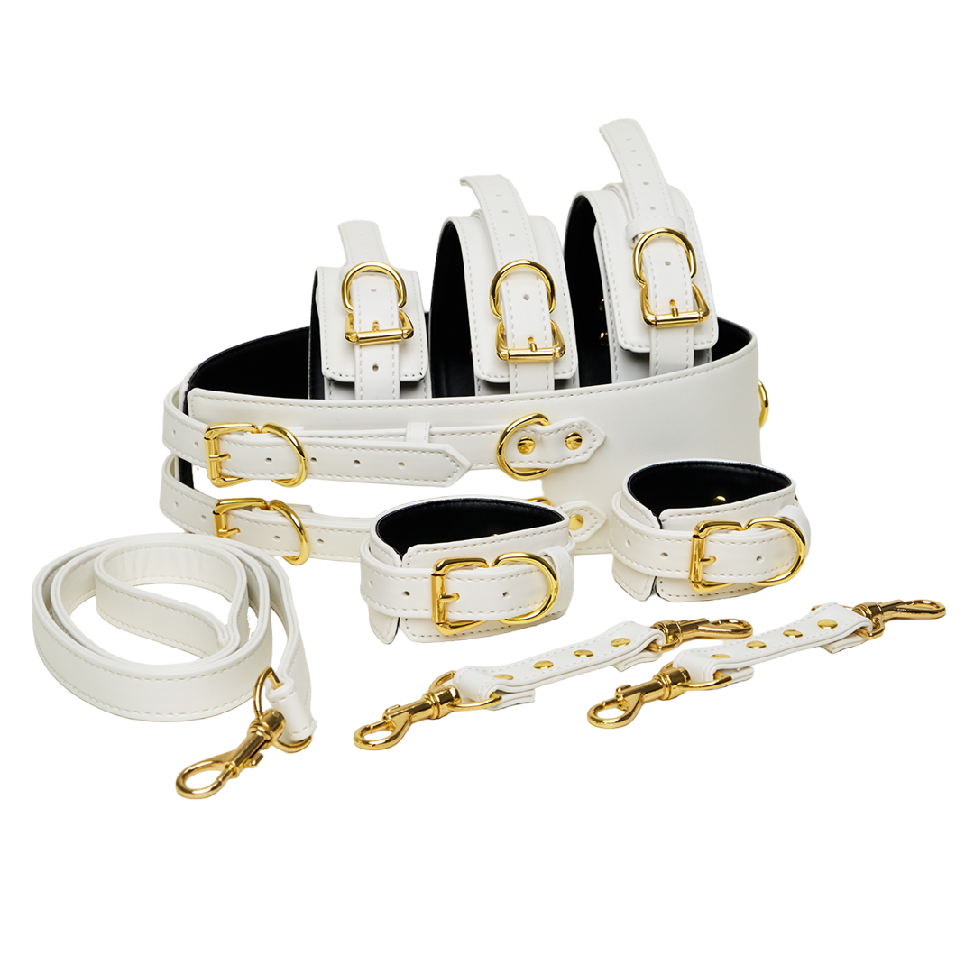 Set de bondage 6 pièces blanc