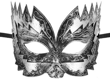 Masque haut argenté Don Giovanni Argent