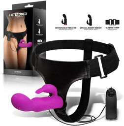 Hymax Harnais avec Dildo Vibrant et Stimulateur Clitoridien