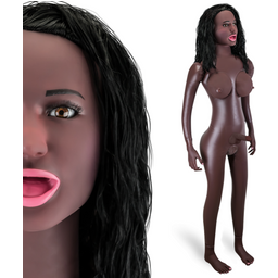 Poupée gonflable trans suceuse black Sonia