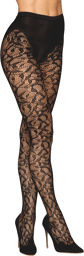 Collant fantaisie noir avec imprimé culotte Noir