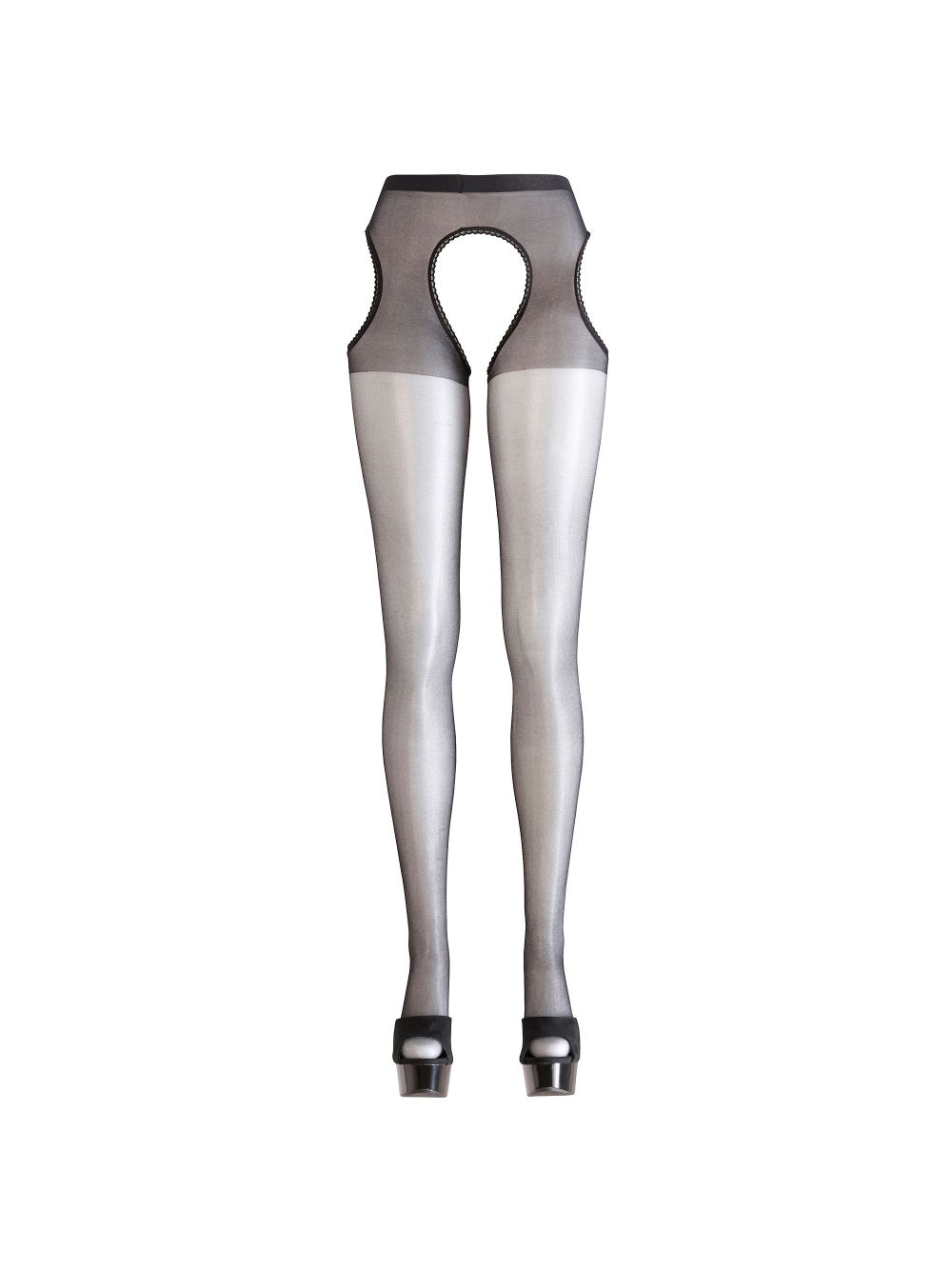 Collant Effet Porte-Jarretelles Dentelé