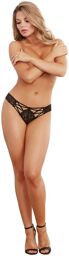 Panty avec laçage sur le devant - DG1435BLK Noir