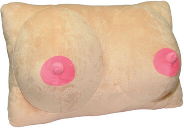 Coussin peluche seins doux et confortable