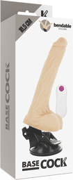 Gode Réaliste tésticule Naturel 18,5 CM vibrant à ventouse