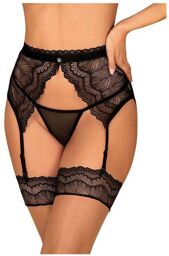 Porte-Jarretelles Isabellia Dentelle Noire Noir