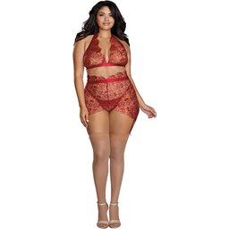 Plus Size Ensemble Soutien-Gorge Floral Délicat