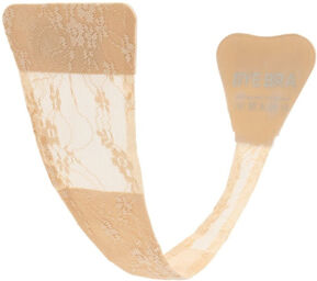Tanga adhésif en dentelle beige taille unique Beige