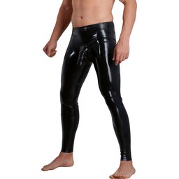 Pantalon en Latex avec Manchon de Pénis pour Hommes