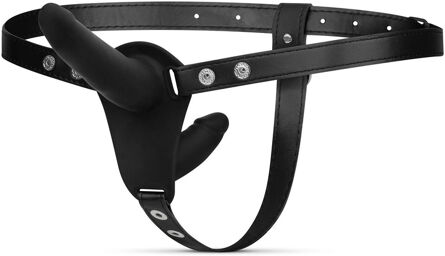 Double gode ceinture double face en silicone doux