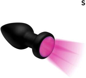 Plug Anal Lumineux Télécommandé 7X Light Up Small Noir Noir