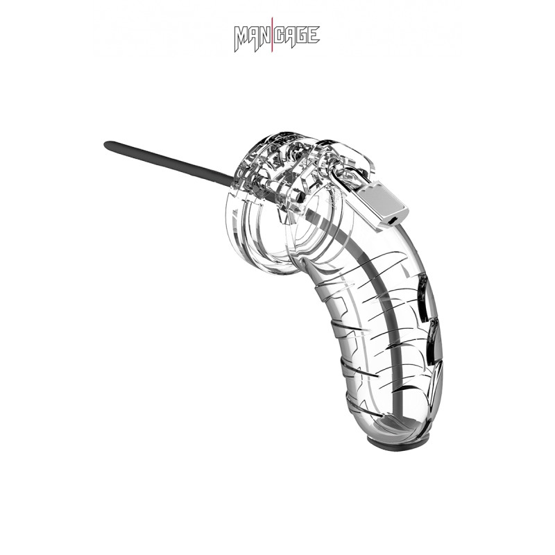 Cage de chasteté 10cm avec sonde urétrale - 16