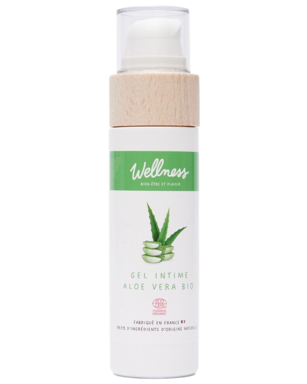 Lubrifiant gel intime à l'aloe vera certifié Cosmos Organics