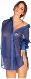 Chemise Stellya Maille Bleue Bleu