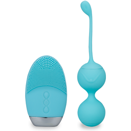 Boules de geisha et télécommande vibrantes Bounce oeuf vibrant sans fil pour femme et couple - Bleu