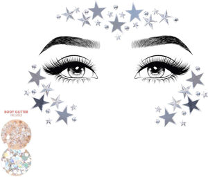Autocollant visage Dream Face Jewels SILVER