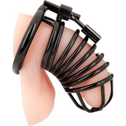 Blueline - Deluxe Chastity Cage Black