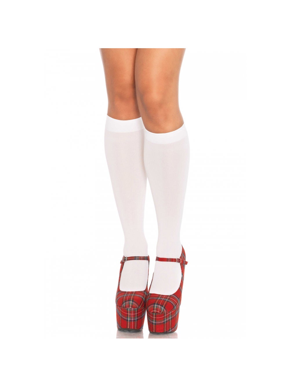 Chaussettes hautes opaques Winnie blanc