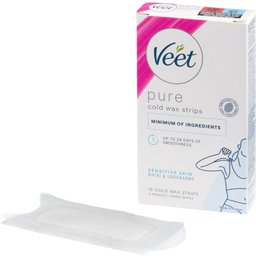 Pure Bandes de cire froide Maillot & Aisselles pour peaux sensibles - Lot de 16