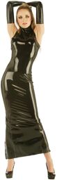 Robe longue latex Noir