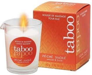Bougie de Massage Taboo Arôme Pêche Sucre Nectarine - 60 gr