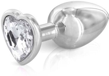 Plug Anal Aluminium Bijou Coeur Gloria M Argent