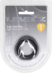 Ergo Anneau Pénien en Silicone Liquide - Noir