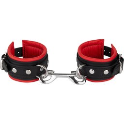 Menottes en Cuir Étroites Rouge