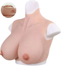 Buste Seins Réalistes Silicone Col haut Bonnet E